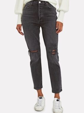 Agolde Women Black NICO Distressed Jeans